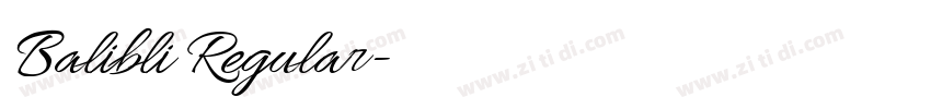 Balibli Regular字体转换 Balibli Regular字体转换